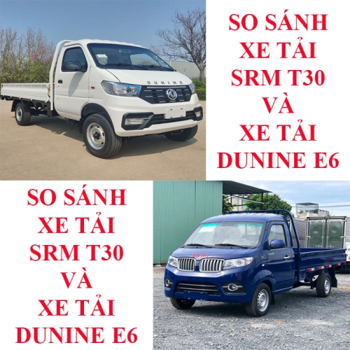 So sánh xe tải Dunine E6 và xe tải SRM T30: Nên mua xe nào? Xe nào tốt hơn?